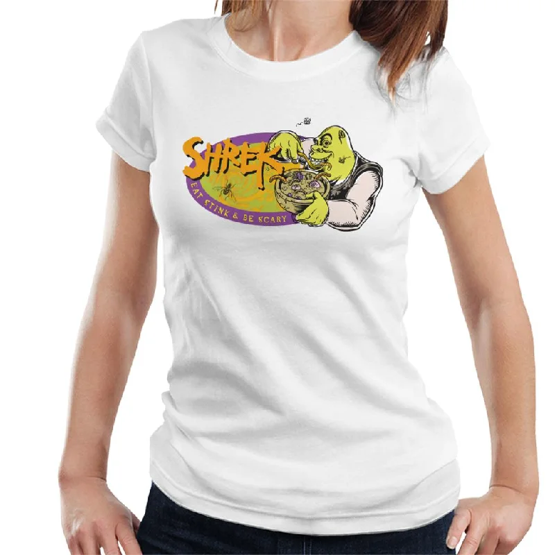 Shrek Eat Stink And Be Scary Women's T-Shirt Mesh Fabric Canvas Fabric Denim Fabric