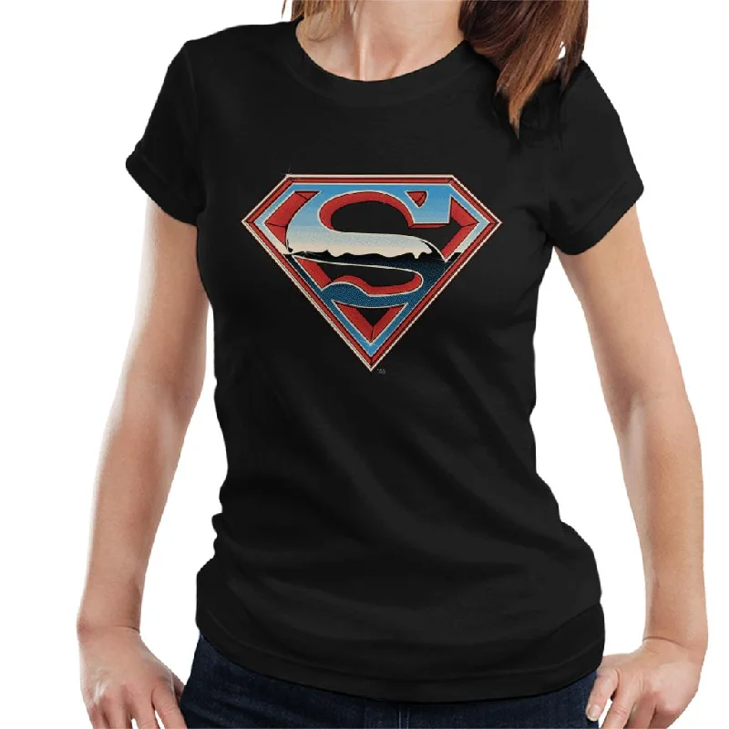 Superman Sparkling Logo Women's T-Shirt Plaid T-Shirt Polka Dot Checkered