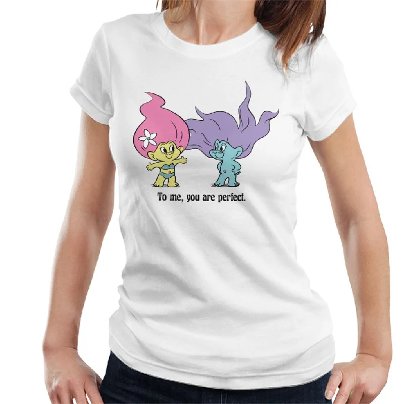 Trolls To Me You Are Perfect Women's T-Shirt Spandex Blend Rayon Blend Denim Blend