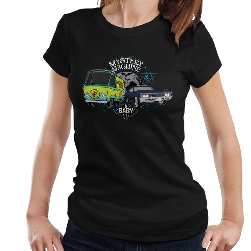 ScoobyNatural Mystery Machine And Baby Women's T-Shirt Collared Crew Neck Turtle Neck