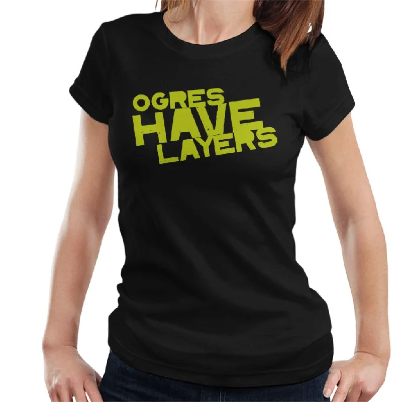 Shrek Ogres Have Layers Women's T-Shirt Faux Fur Fabric Real Fur Fabric Shearling Fabric