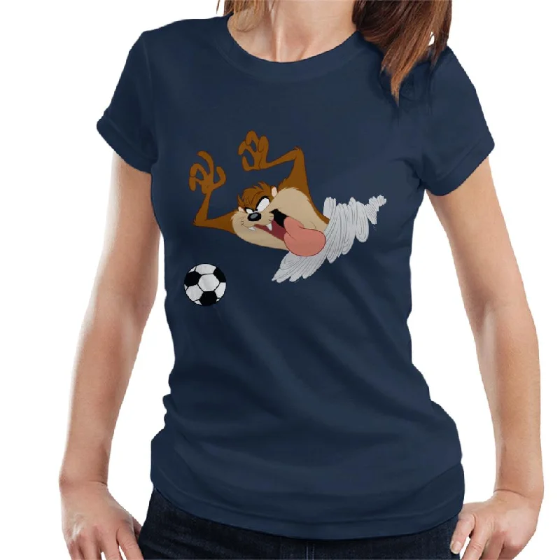 Looney Tunes Football Taz On The Pitch Women's T-Shirt Rayon Fabric Velvet Fabric Corduroy Fabric