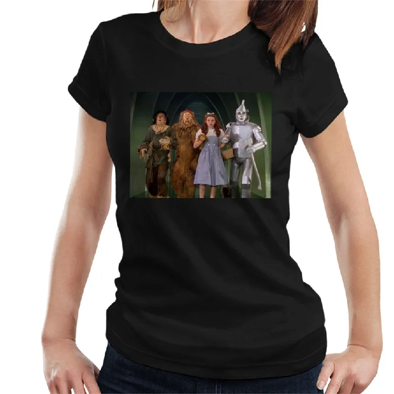 The Wizard Of Oz Halloween Characters Together Women's T-Shirt Iron Safe Non-Iron Wrinkle Free