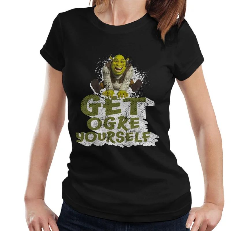 Shrek Get Ogre Yourself Women's T-Shirt Real Fur Shearling Chenille