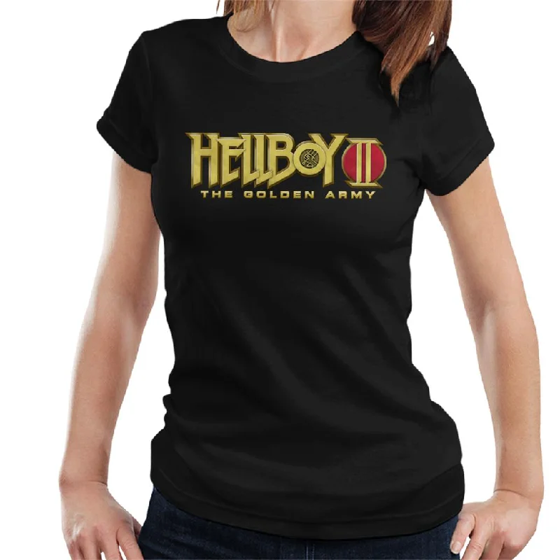 Hellboy II The Golden Army Logo Women's T-Shirt Satin Fabric Silk Fabric Chiffon Fabric