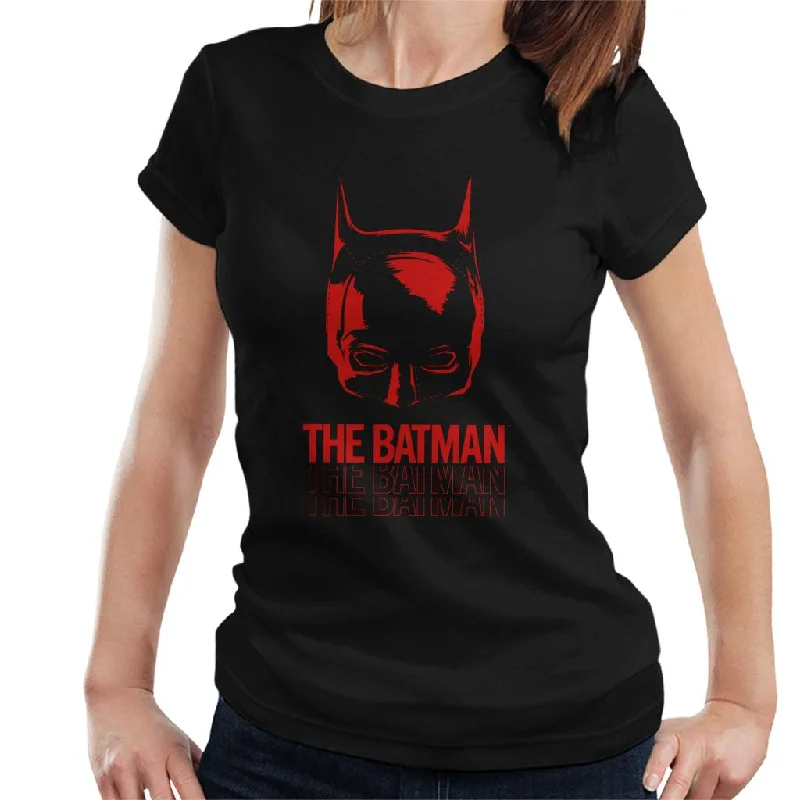 The Batman Red Mask Women's T-Shirt Houndstooth Herringbone Solid