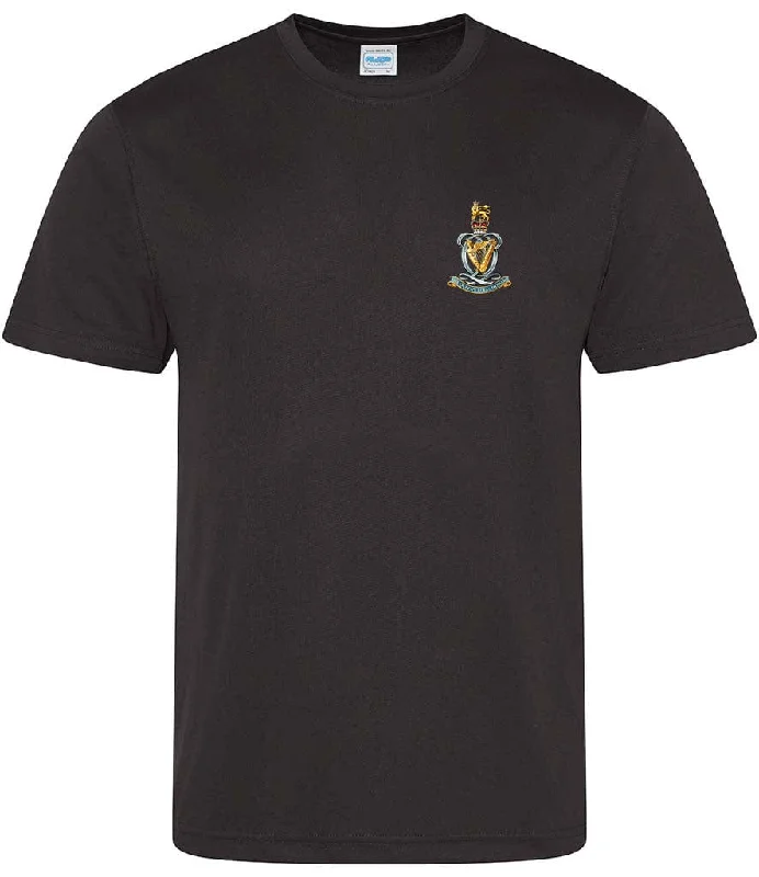 Queen's Royal Hussars Sports T-Shirt Notch Collar Peter Pan Collar Cowl Neck