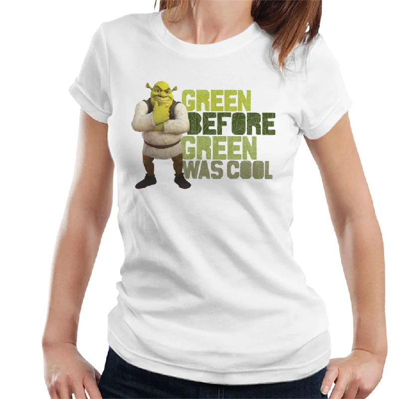 Shrek Green Before Green Was Cool Women's T-Shirt Wool Fabric Cashmere Fabric Tweed Fabric