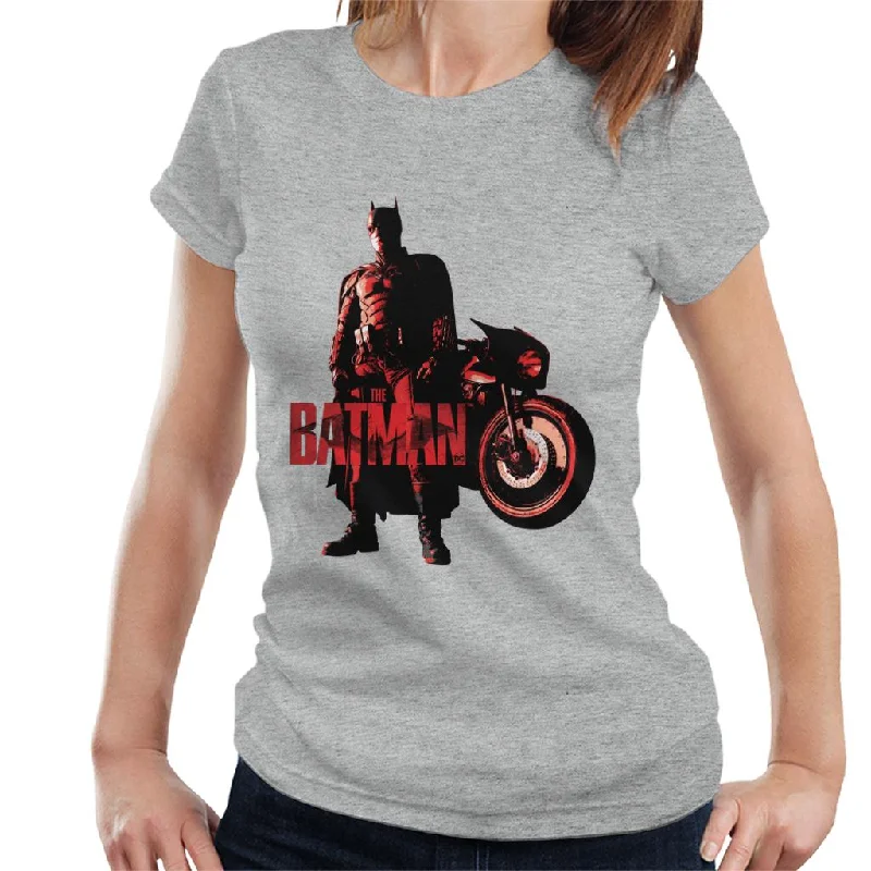 The Batman Red Logo Motorbike Women's T-Shirt Chenille Blend Fleece Blend Nylon Blend