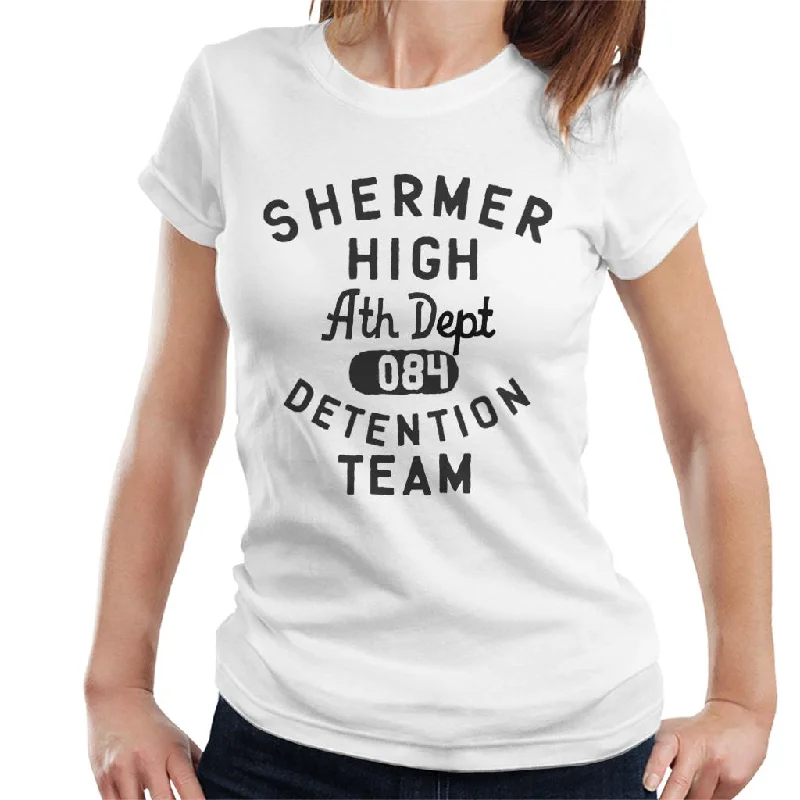 The Breakfast Club Shermer High Detention Team Women's T-Shirt Faux Fur Fabric Real Fur Fabric Shearling Fabric