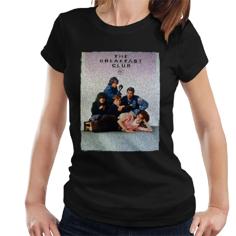 The Breakfast Club Vintage Poster Aesthetic Women's T-Shirt Zippered Front Buttoned Front Snap Front