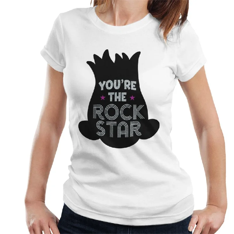 Trolls Silhouette You Are The Rock Star Women's T-Shirt Rayon Fabric Velvet Fabric Corduroy Fabric