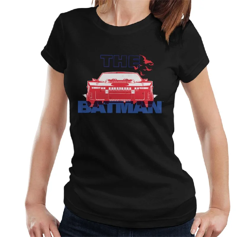 The Batman Red Batmobile Women's T-Shirt Terry Blend Velvet Blend Canvas Blend