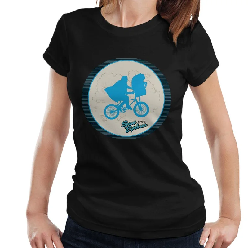 E.T. 1982 Space Explorer Flyin' High Women's T-Shirt Graphic T-Shirt Round Neck Polyester E.T. 1982 Space Explorer Flyin' High Women's T-Shirt Graphic T-Shirt Round Neck Polyester