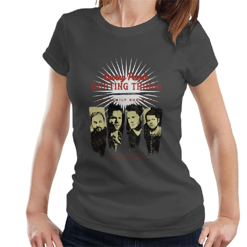 Supernatural Saving People Hunting Things Women's T-Shirt Thin T-Shirt Open Front Quick Dry
