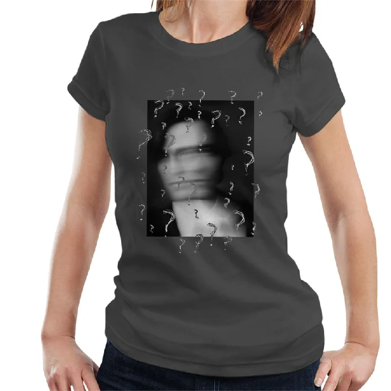 The Batman Bruce Wayne Riddler Question Mark Women's T-Shirt Sequined Glittery Shiny