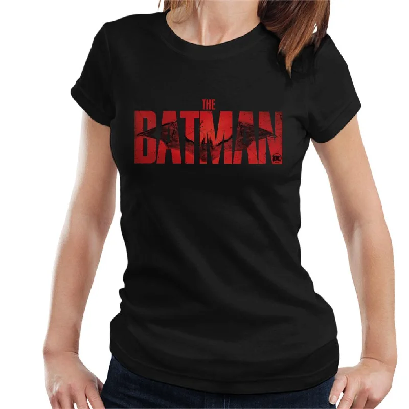 The Batman Red Logo Bat Signal Women's T-Shirt Spandex Blend Rayon Blend Denim Blend