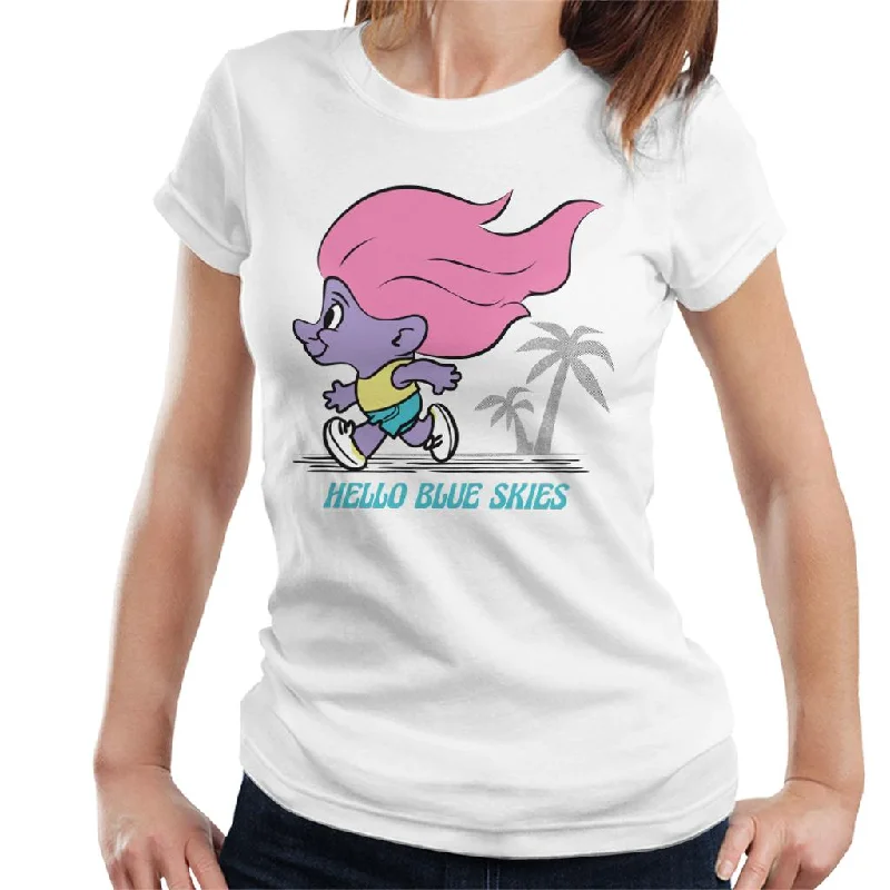 Trolls Hello Blue Skies Women's T-Shirt Print Jacquard Patchwork