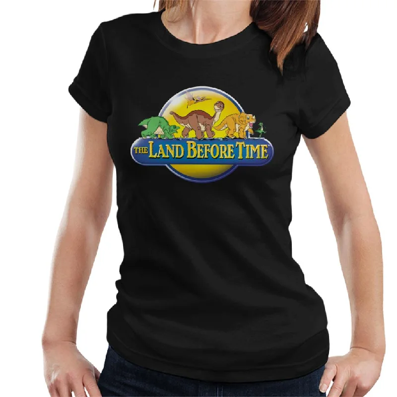 The Land Before Time Logo Women's T-Shirt Welt Pockets Slit Pockets Flap Pockets