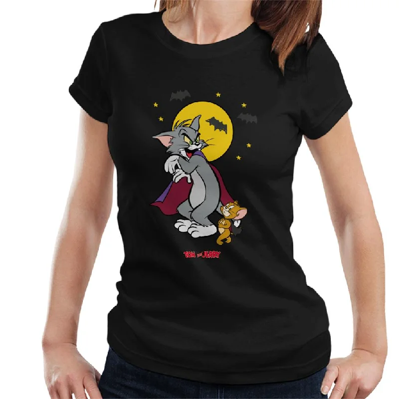 Tom and Jerry Halloween Vampires Women's T-Shirt Elegant Classic Vintage