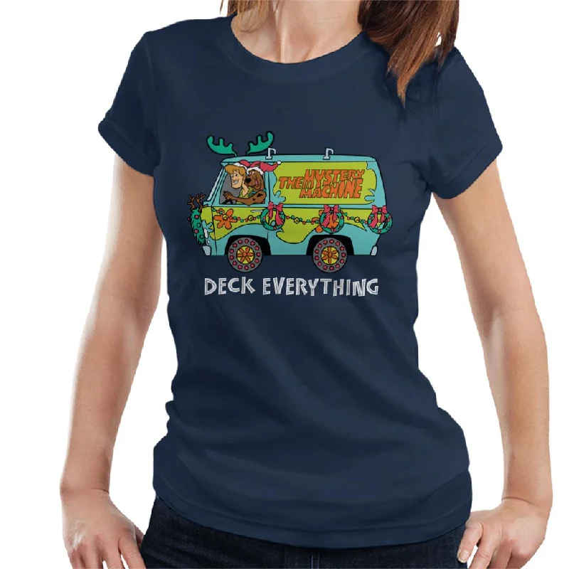 Scooby Doo Christmas The Mystery Machine Women's T-Shirt Modern Contemporary Chic