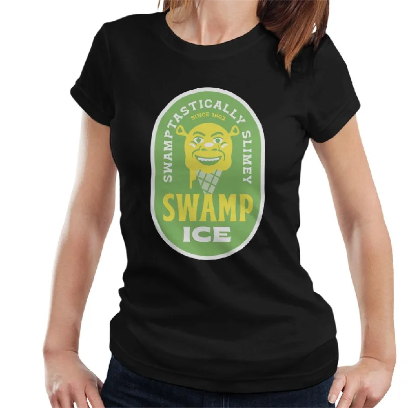 Shrek Swamptastically Slimey Swamp Ice Women's T-Shirt Embroidered Appliqued Beaded
