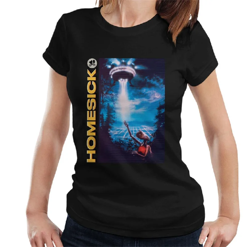 E.T. Left Homesick Women's T-Shirt Anti-Pilling Machine Wash Handmade