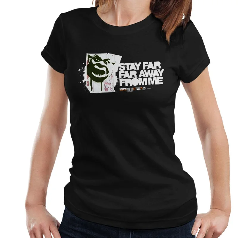 Shrek Stay Far Far Away From Me Women's T-Shirt Spandex Blend Rayon Blend Denim Blend