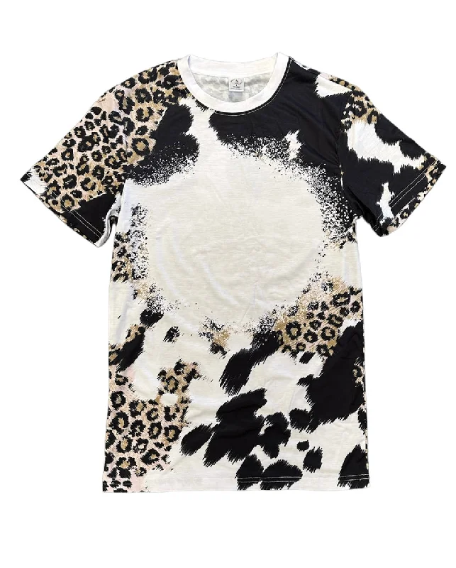 Cow/Leopard Tshirt Front Pockets Side Pockets Patch Pockets