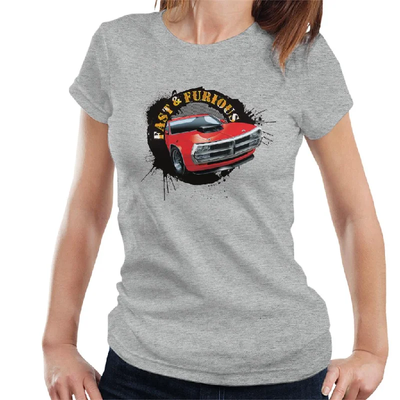 The Fast and The Furious Car Splatter Women's T-Shirt Rayon Fabric Velvet Fabric Corduroy Fabric