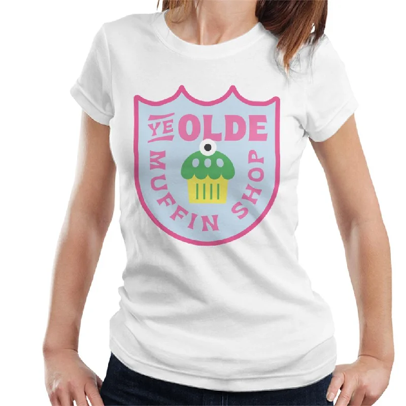 Shrek Ye Olde Muffin Shop Women's T-Shirt Sequined Glittery Shiny