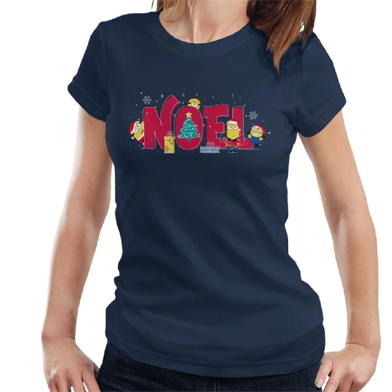 Minions Christmas Noel Women's T-Shirt Modern Contemporary Chic
