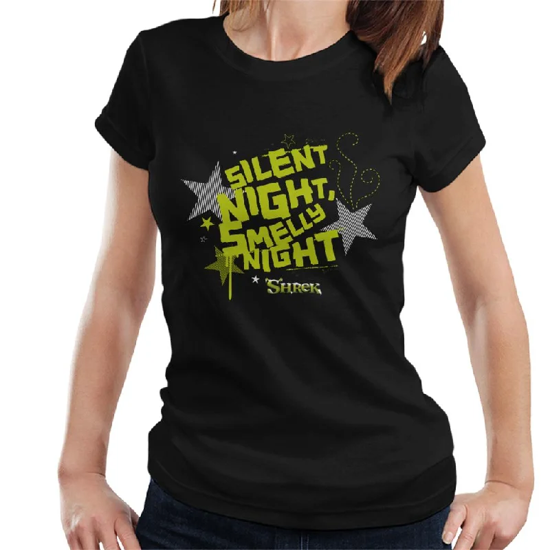 Shrek Christmas Silent Night Smelly Night Women's T-Shirt Fleece Nylon Spandex