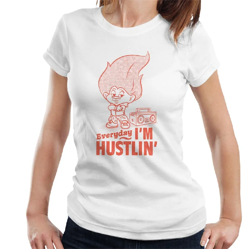 Trolls Everyday Im Hustlin Women's T-Shirt Welt Pockets Slit Pockets Flap Pockets