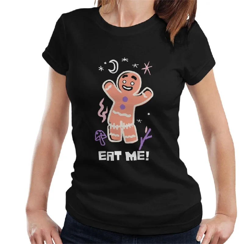 Shrek Gingerbread Man Eat Me Women's T-Shirt Terry Blend Velvet Blend Canvas Blend