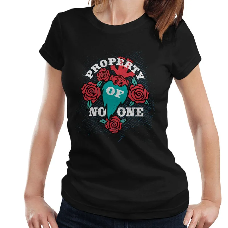 Trolls Property Of No One Women's T-Shirt Zippered Front Buttoned Front Snap Front