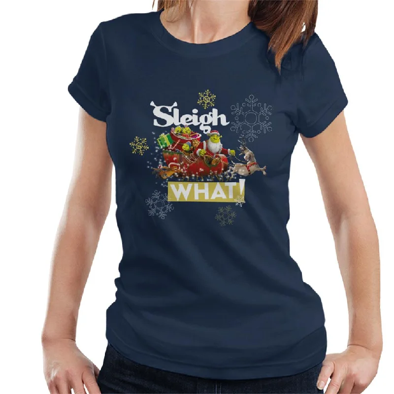 Shrek Christmas Sleigh What Women's T-Shirt Iron Safe Non-Iron Wrinkle Free