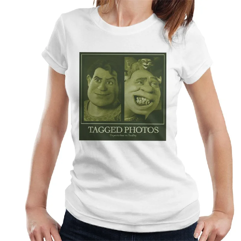 Shrek Tagged Photos Expectation Vs Reality Women's T-Shirt Nylon Fabric Polyester Fabric Spandex Fabric