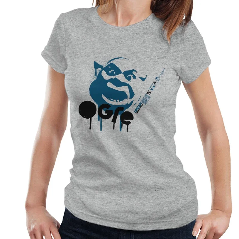 Shrek Blue Ogre Silhouette Women's T-Shirt Fashionable Trendy Casual