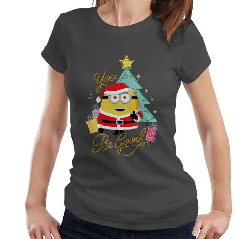 Minions Christmas You Be Good Women's T-Shirt Casual Formal Business