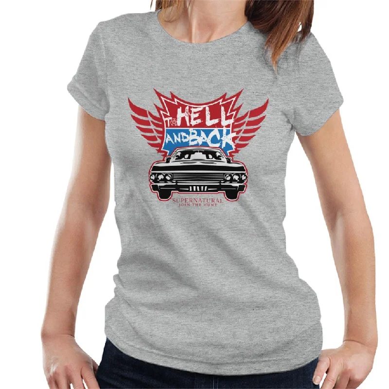 Supernatural To Hell And Back The Impala Women's T-Shirt Oversized T-Shirt Spandex breathable