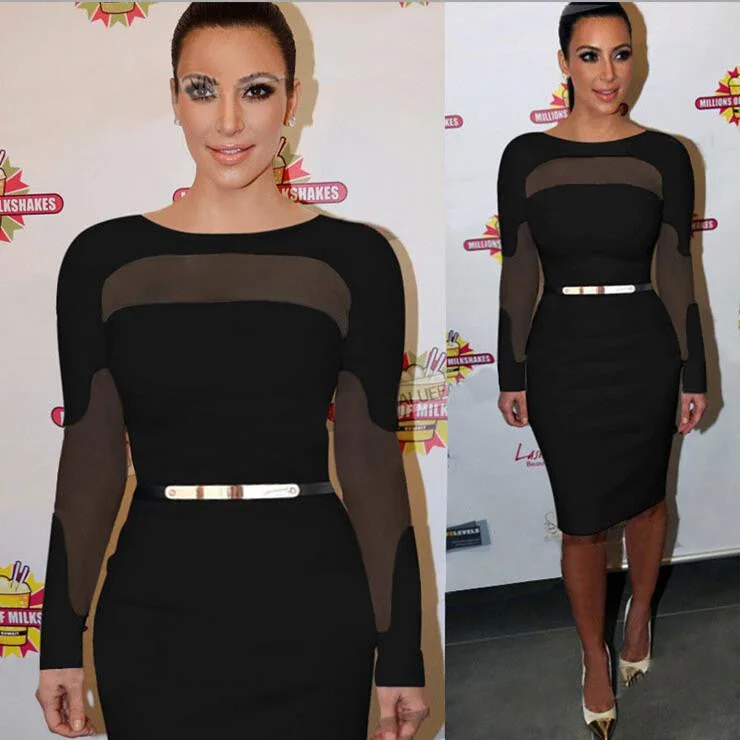 kim kardashian dress Women Bodycon Elegant Party Dresses lace dress Tunics Wedding white
