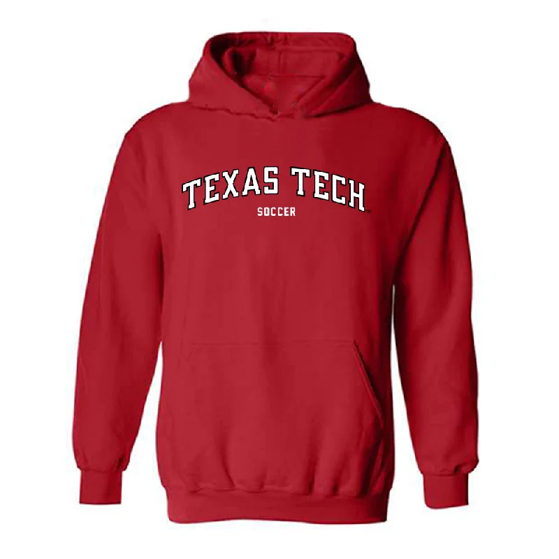 Texas Tech - NCAA Women's Soccer : Skylar Haase - Classic Shersey Hooded Sweatshirt Hoodie with Neon Bright Vibrant