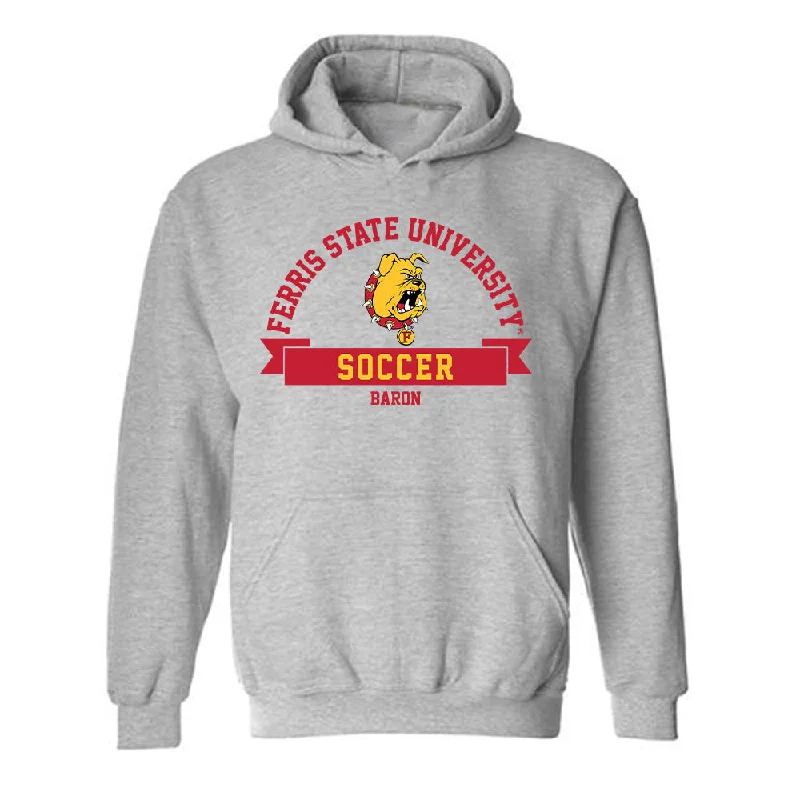 Ferris State - NCAA Women's Soccer : Isabella Baron - Classic Fashion Shersey Hooded Sweatshirt Hoodie with Mesh Breathable Sporty