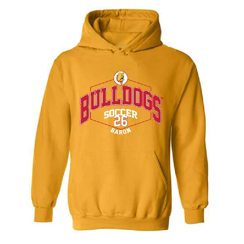 Ferris State - NCAA Women's Soccer : Isabella Baron - Classic Fashion Shersey Hooded Sweatshirt Hoodie with Ribbed Cuffs Snug Fit Comfort