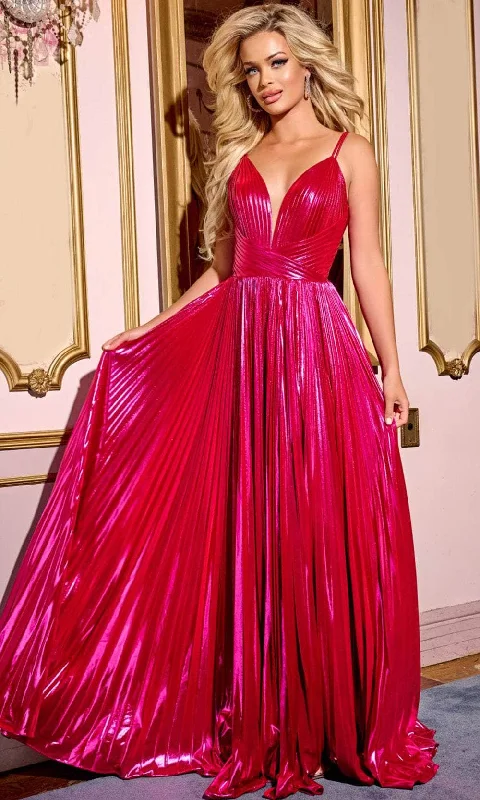 Jovani 43795 - Metallic Pleat Prom Dress Tunics Floral girly