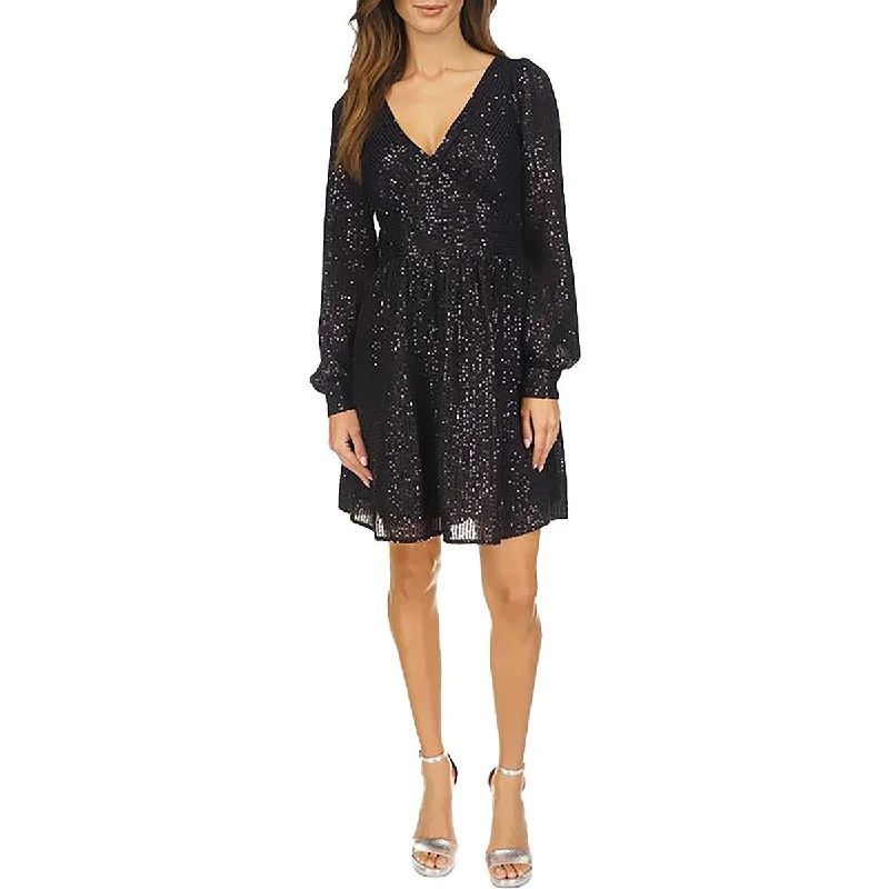 Womens Sequined Mini Cocktail And Party Dress Tunics Business professional
