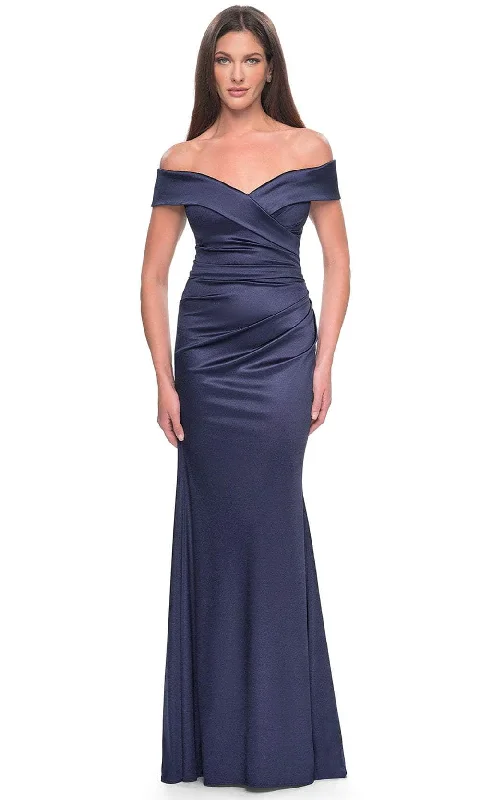 La Femme 31621 - Satin Mermaid Evening Dress Tunics Spring floral