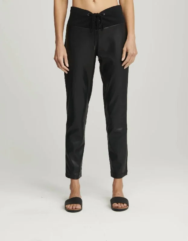 Fleur Pant In Black Classic Pleated Pants