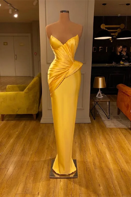 Modern Sweetheart Mermaid Evening Prom Dresses Pleated Long Online